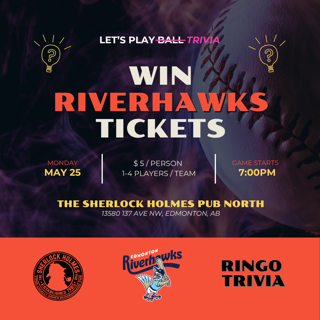 Sherlocks x Riverhawks Trivia Night - May 25