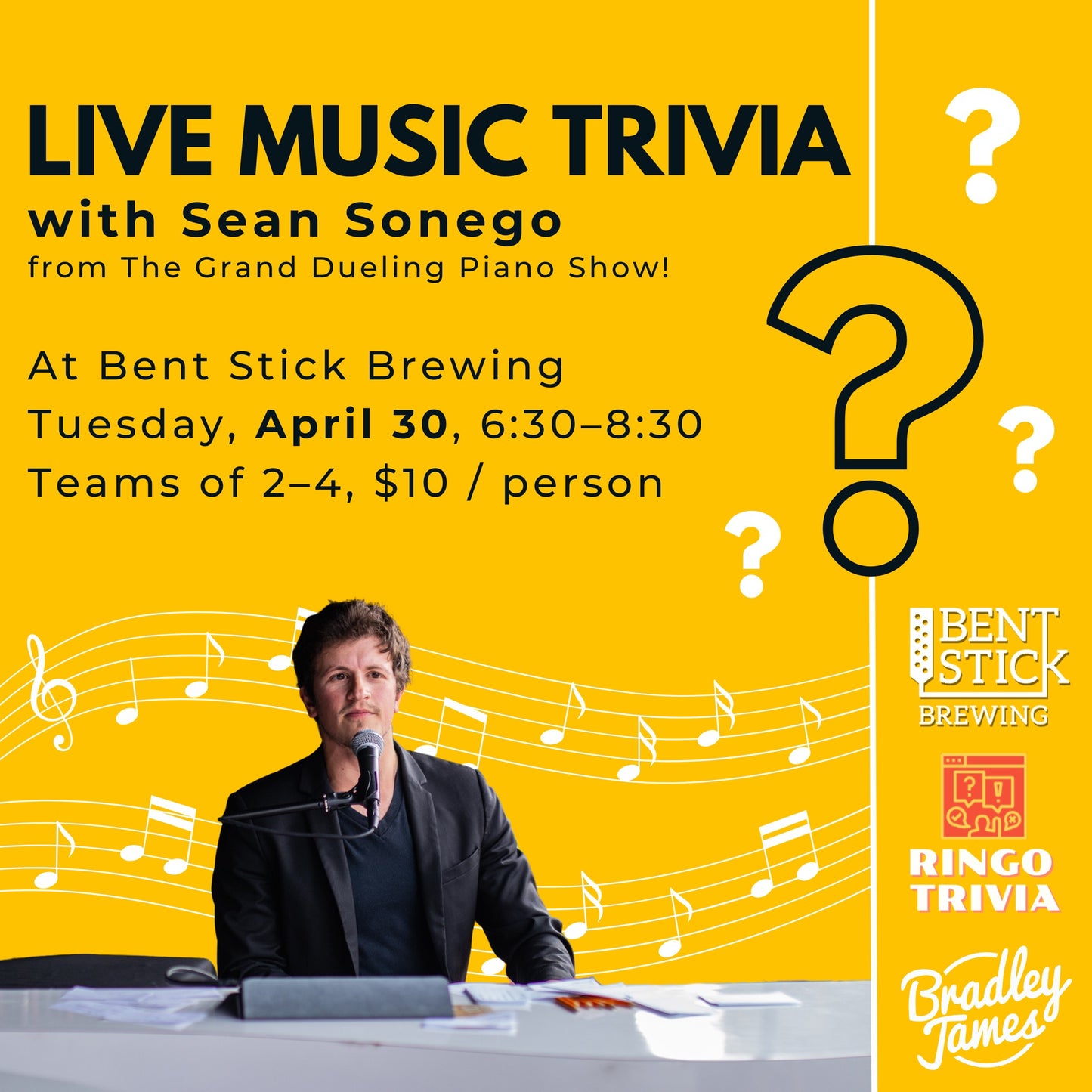 Live Music Trivia at Bent Stick- April 30, 2024